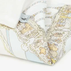 White & Blue Organic Cotton Reversible Duvet (132cm)