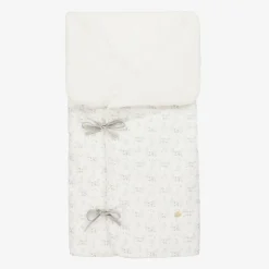 White & Grey Cotton Baby Nest (66cm)
