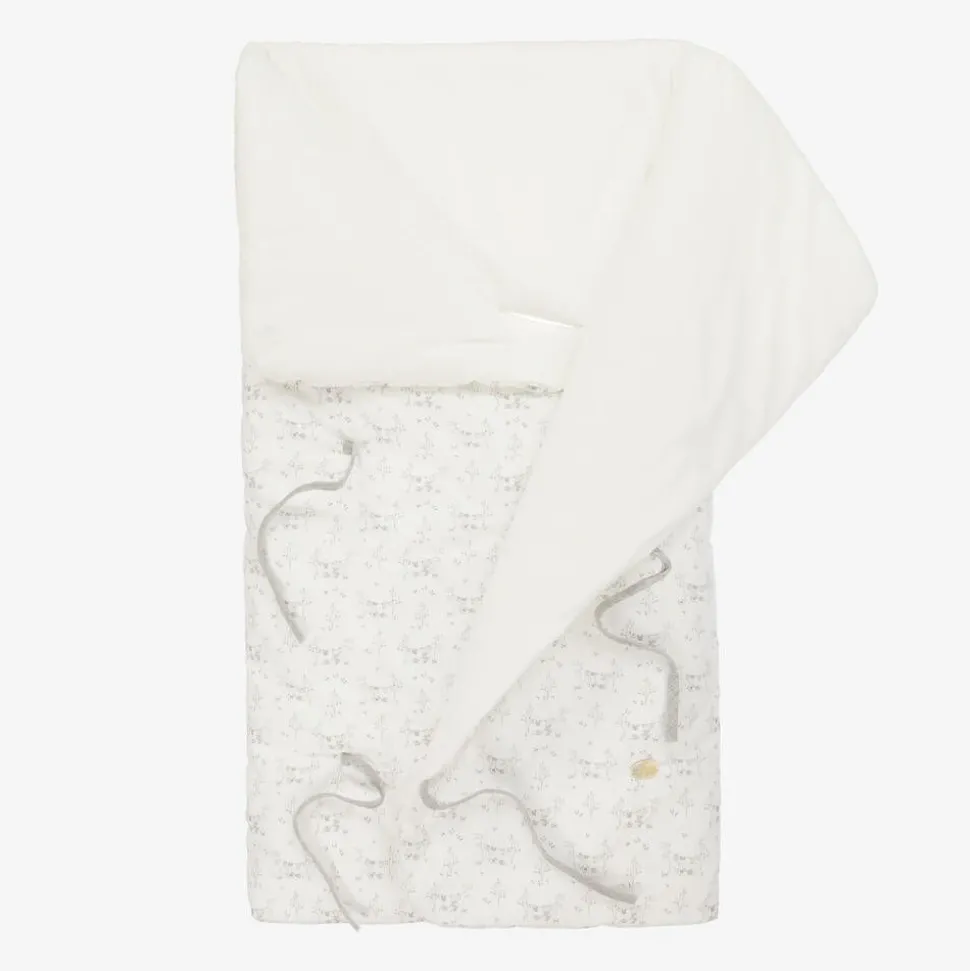 White & Grey Cotton Baby Nest (66cm)