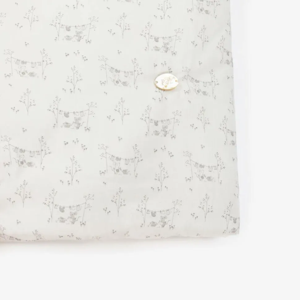 White & Grey Cotton Baby Nest (66cm)