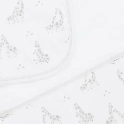White & Grey Giraffe Glee Pima Cotton Blanket (73cm)