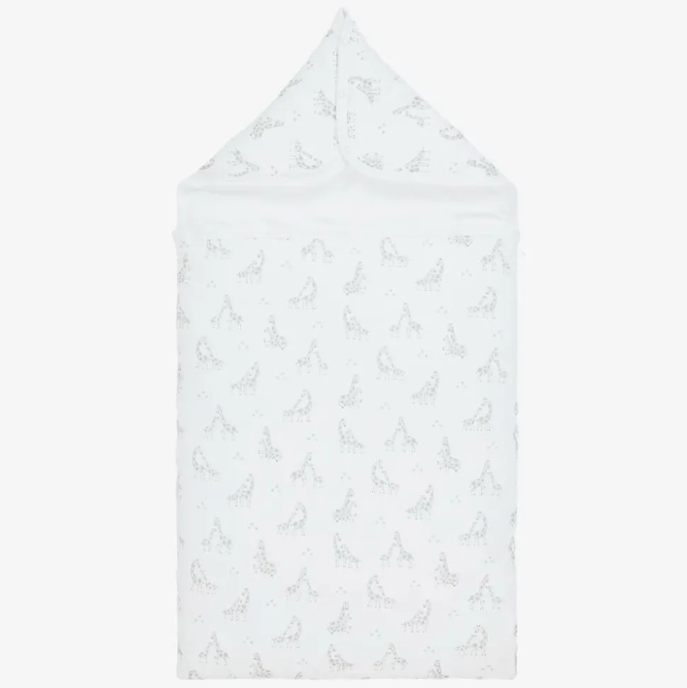 White & Grey Pima Cotton Baby Nest (78cm)