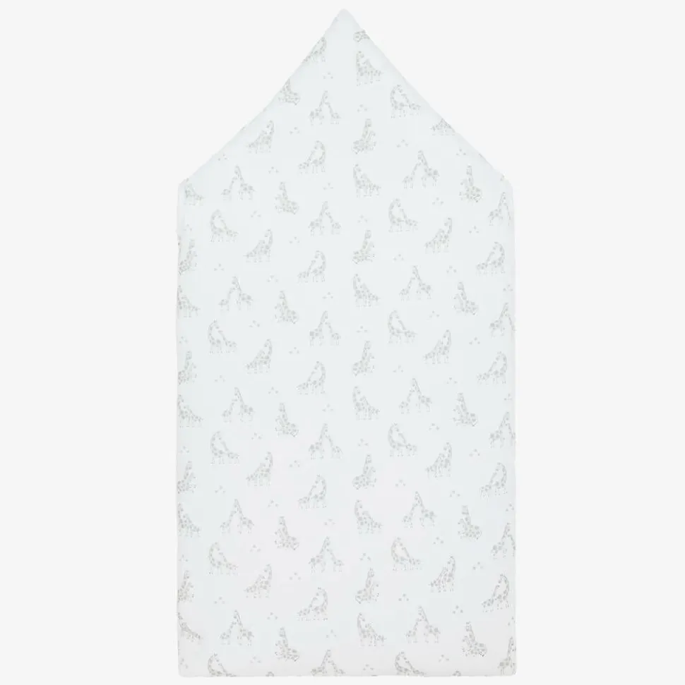 White & Grey Pima Cotton Baby Nest (78cm)