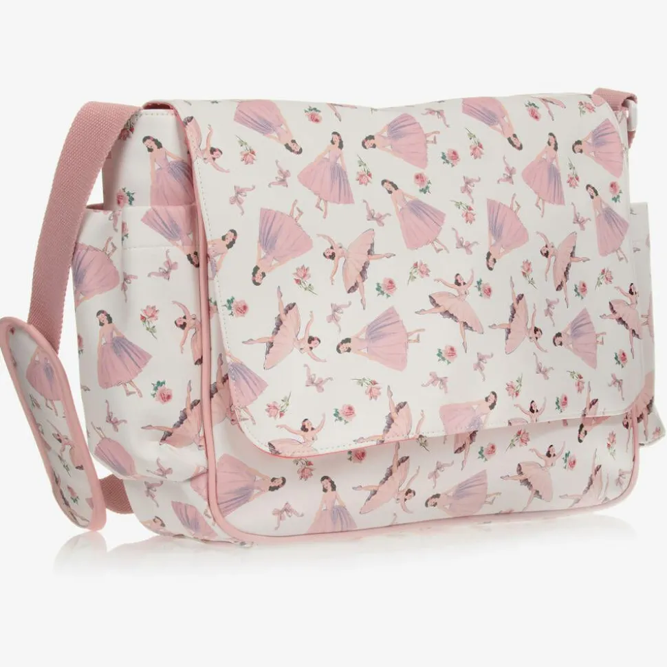 White & Pink Ballerina Baby Changing Bag (36cm)