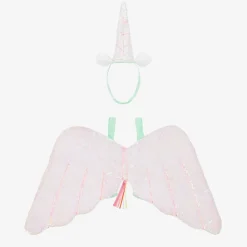 White & Pink Sequin Unicorn Costume