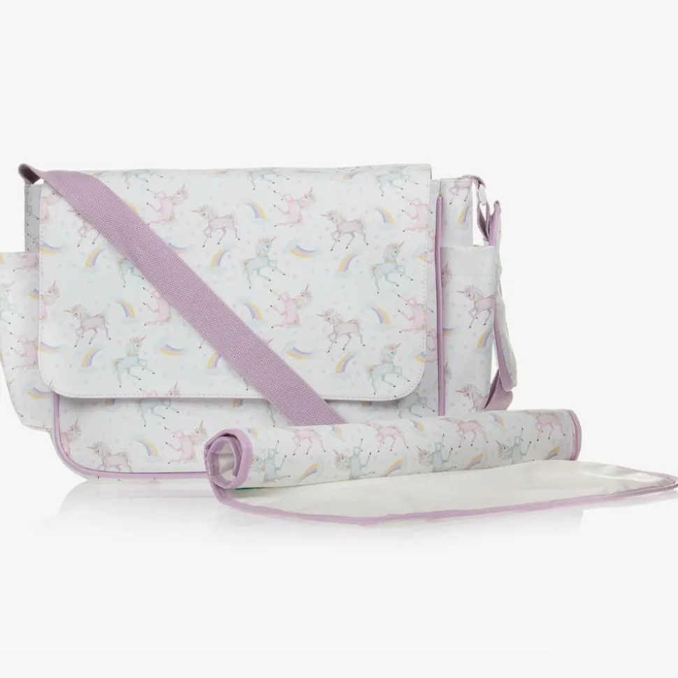White & Pink Unicorn Baby Changing Bag (39cm)