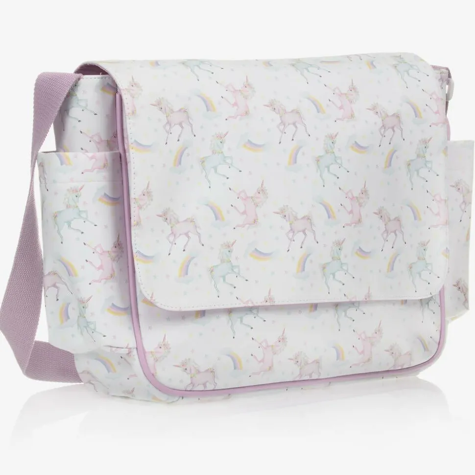 White & Pink Unicorn Baby Changing Bag (39cm)