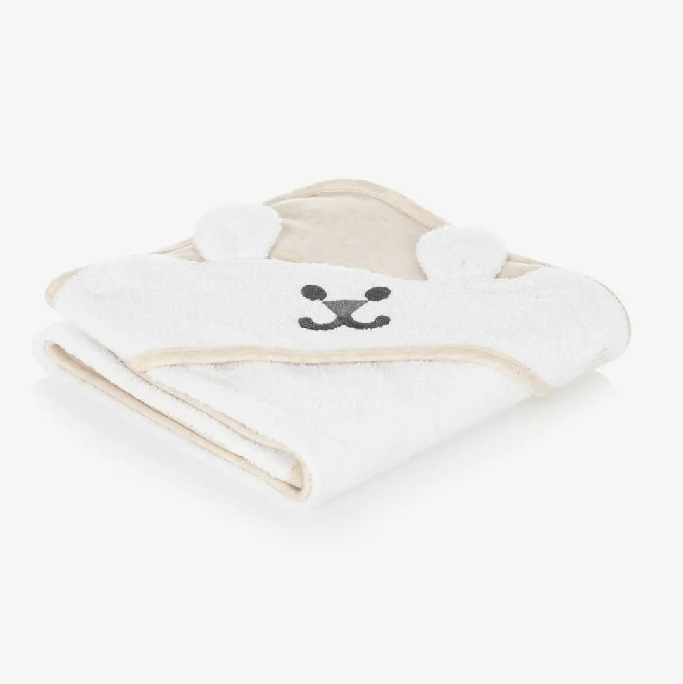 White Bear Hooded Towel (70cm)