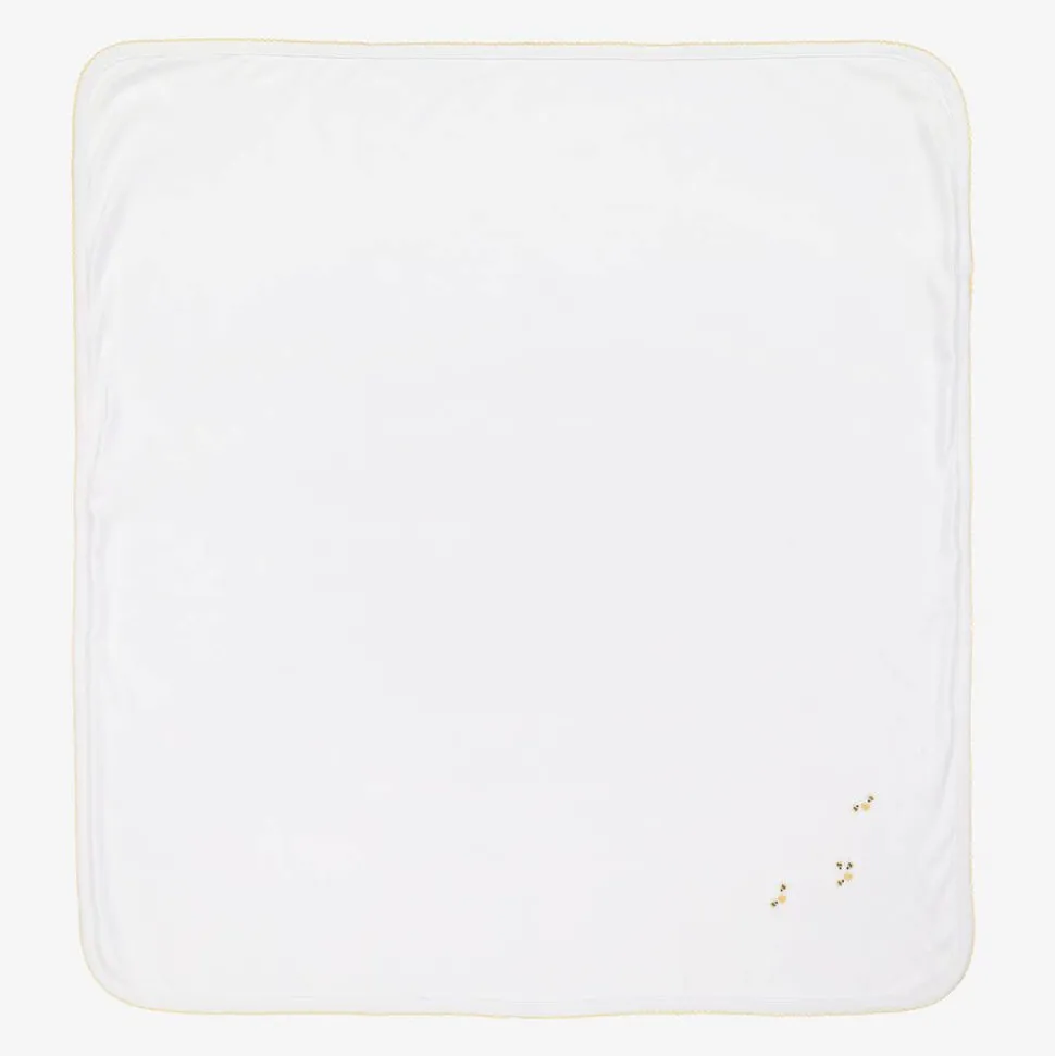 White Bee Hive Pima Cotton Blanket (73cm)