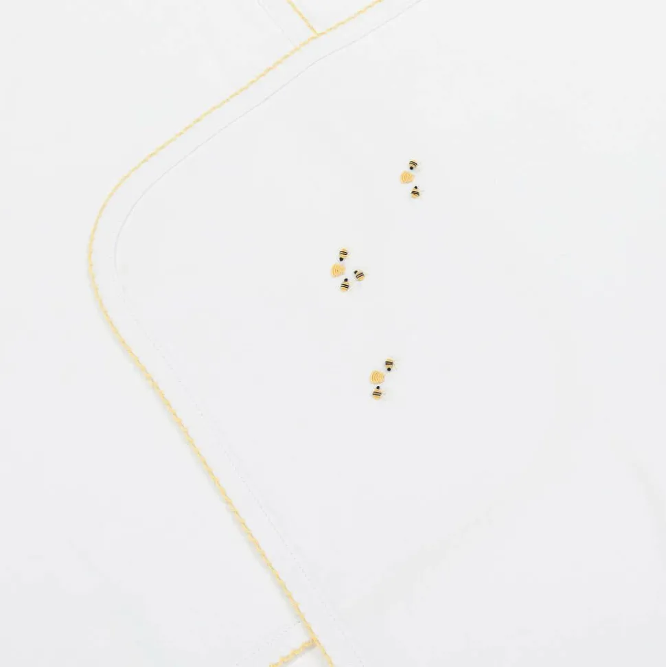 White Bee Hive Pima Cotton Blanket (73cm)