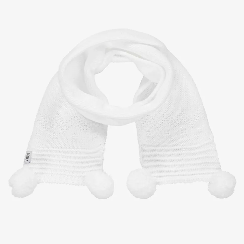 White Belle Knitted Scarf (88cm)