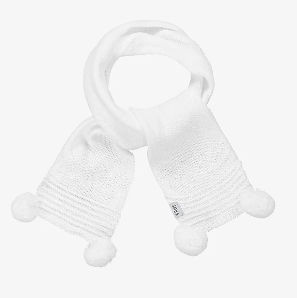 White Belle Knitted Scarf (88cm)