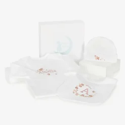 White Blossom Personalised Babysuit Gift Set