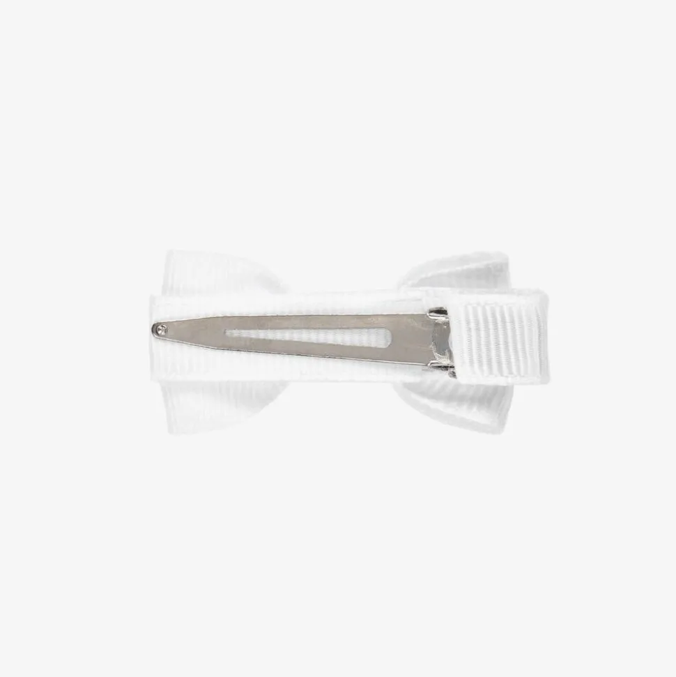 White Bow Hair Clip (5cm)