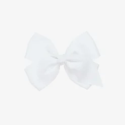 White Bow Hair Clip (10cm)