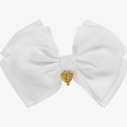 White Bow Hair Clip (19cm)