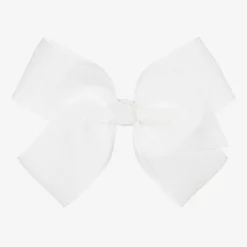 White Bow Hair Clip (15cm)