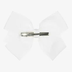 White Bow Hair Clip (15cm)