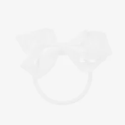 White Bow Hair Elastic (7cm)