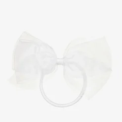 White Bow Hair Elastic (12cm)