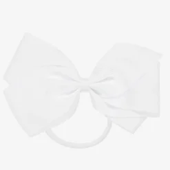 White Bow Hair Elastic (12cm)