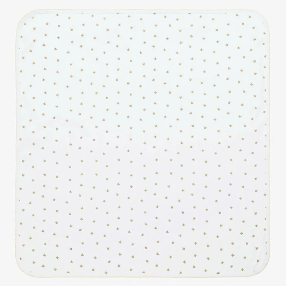 White Buzzing Bees Pima Cotton Blanket (74cm)