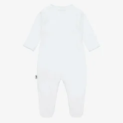 White Cotton & Blue Wool Baby Gift Set