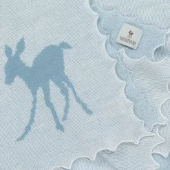 White Cotton & Blue Wool Baby Gift Set