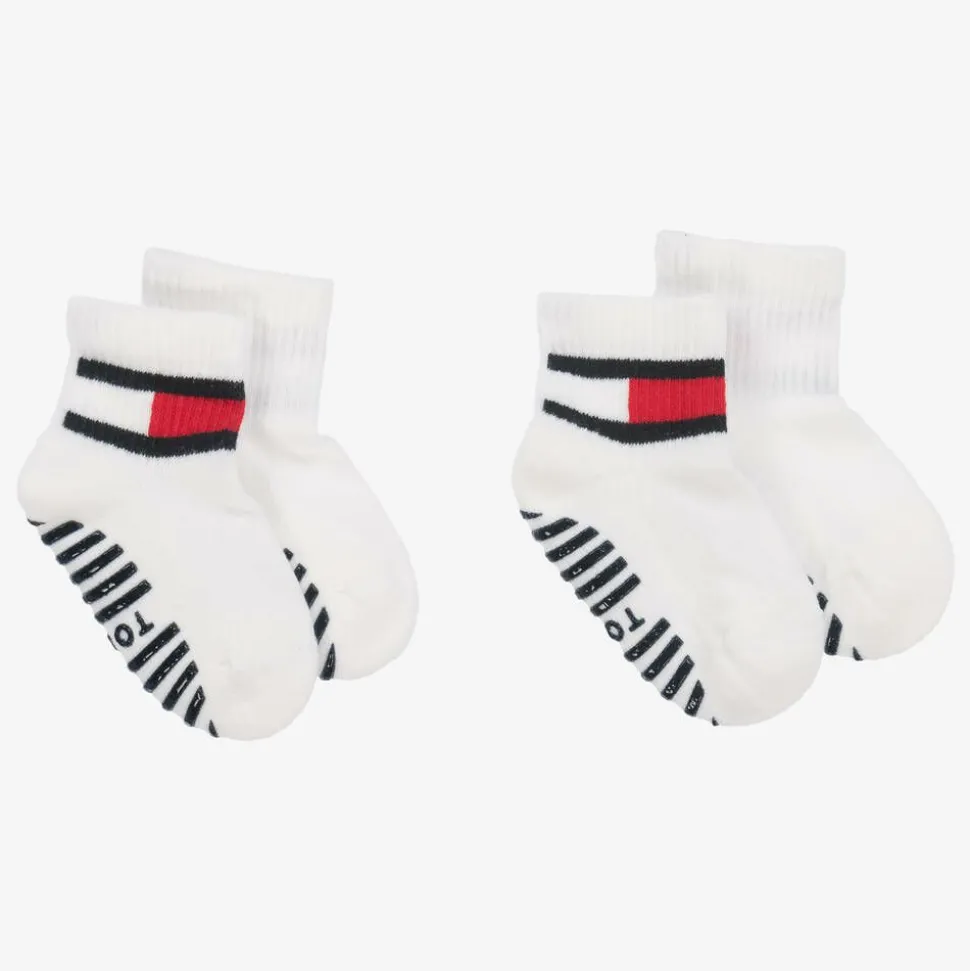 White Cotton Ankle Socks (2 Pack)