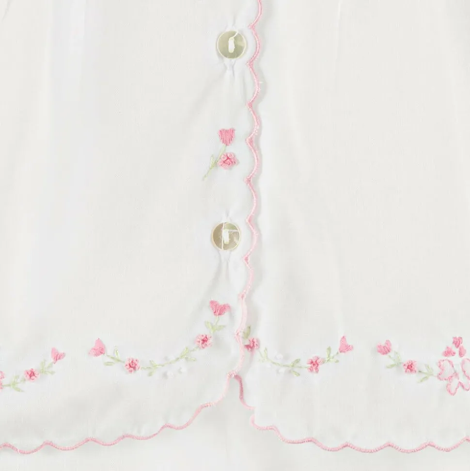 White Cotton Baby Shorts Set