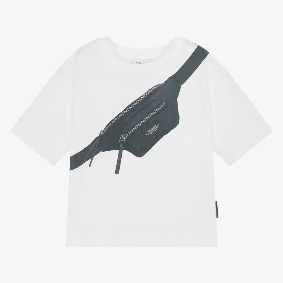 White Cotton Biker Belt Bag T-Shirt