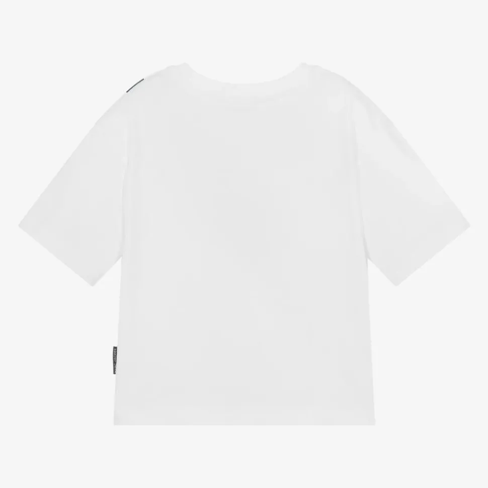 White Cotton Biker Belt Bag T-Shirt