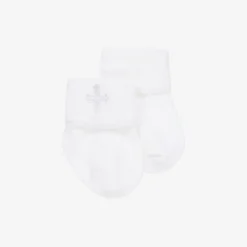 White Cotton Christening Baby Socks
