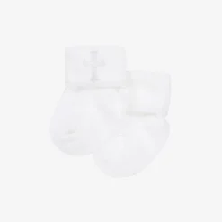 White Cotton Christening Baby Socks