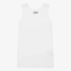 White Cotton Jersey Vest