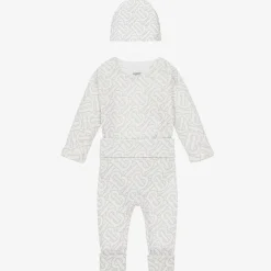 White Cotton Monogram Baby Gift Set