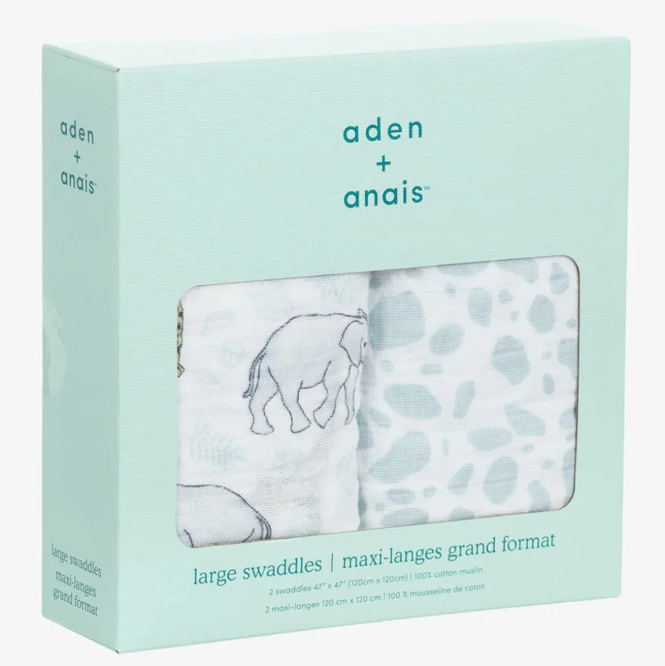 White Cotton Muslin Swaddles (2 Pack)