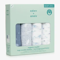 White Cotton Muslin Swaddles (4 Pack)