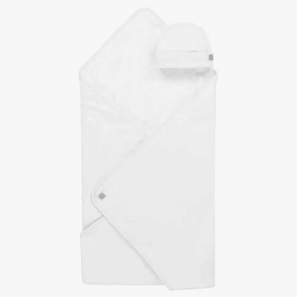 White Cotton Skin To Skin Blanket & Hat Set