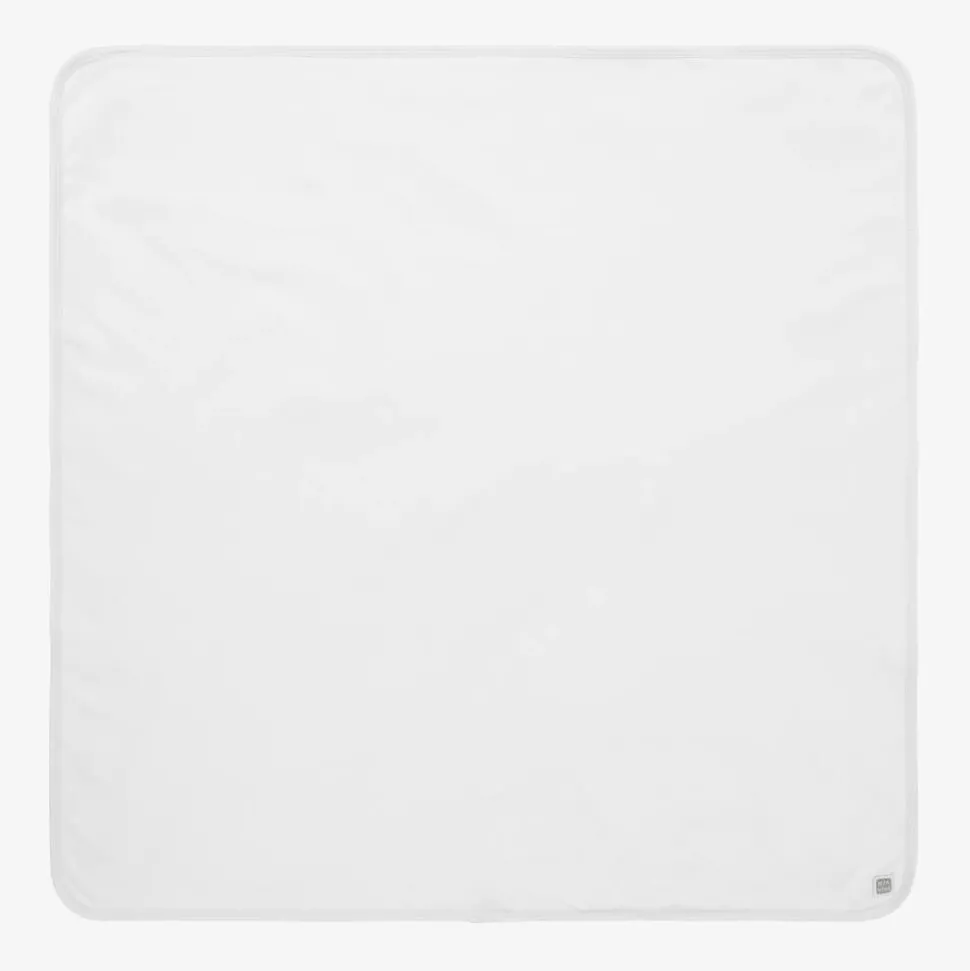 White Cotton Skin To Skin Blanket & Hat Set