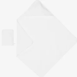 White Cotton Towel & Mitt Baby Gift Set