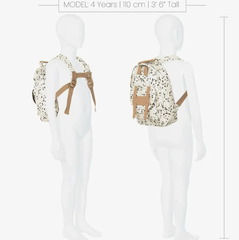White Dalmatian Print Backpack (29cm)