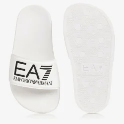 White EA7 Logo Sliders