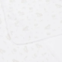 White Farm Print Baby Blanket (77cm)