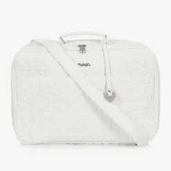 White Faux Leather Hospital Bag Set (49cm)