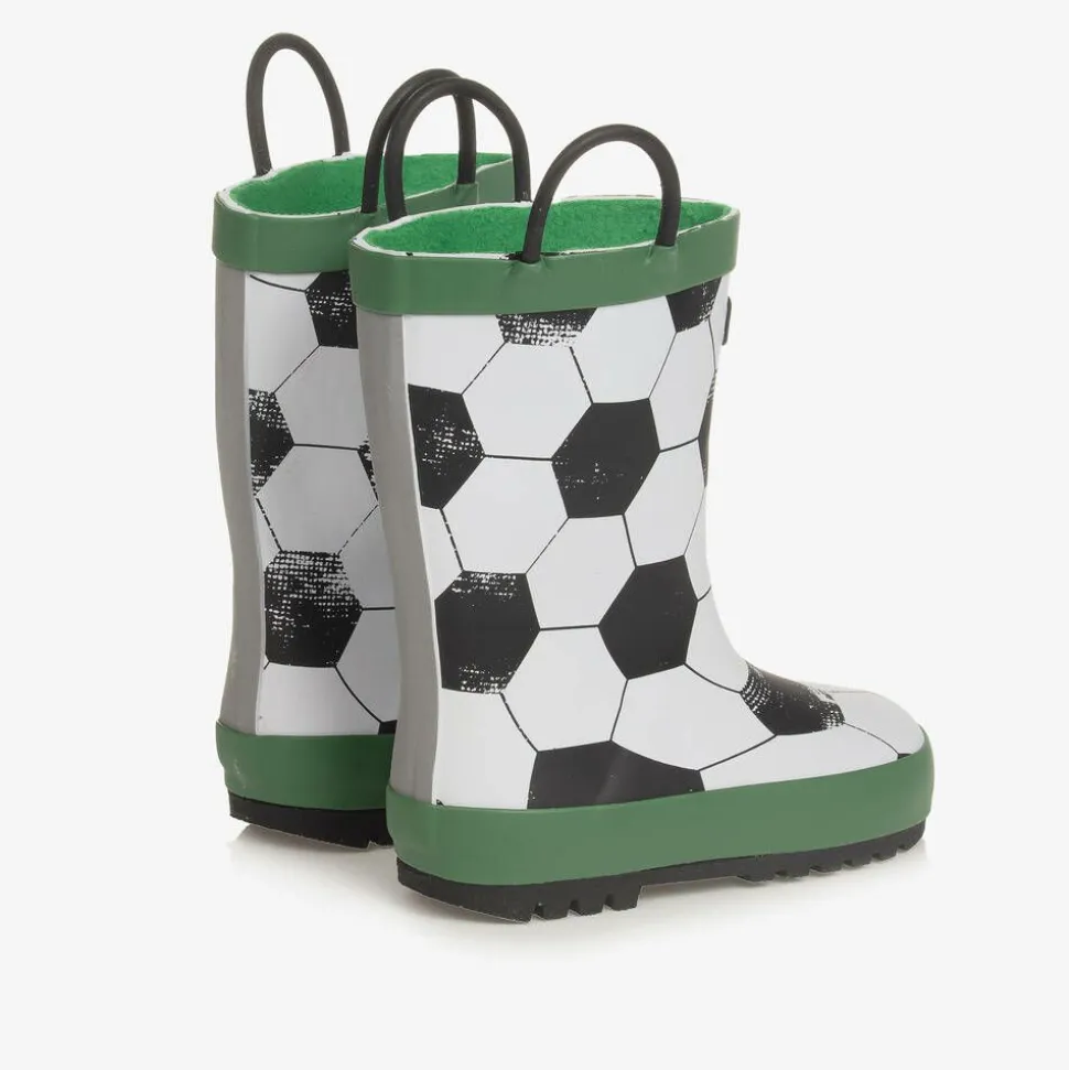 White Football Rain Boots