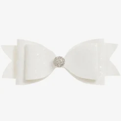 White Glitter Hairclip (14cm)