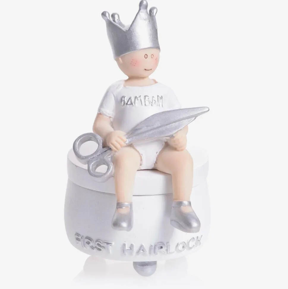 White Hairlock Keepsake Box (9cm)