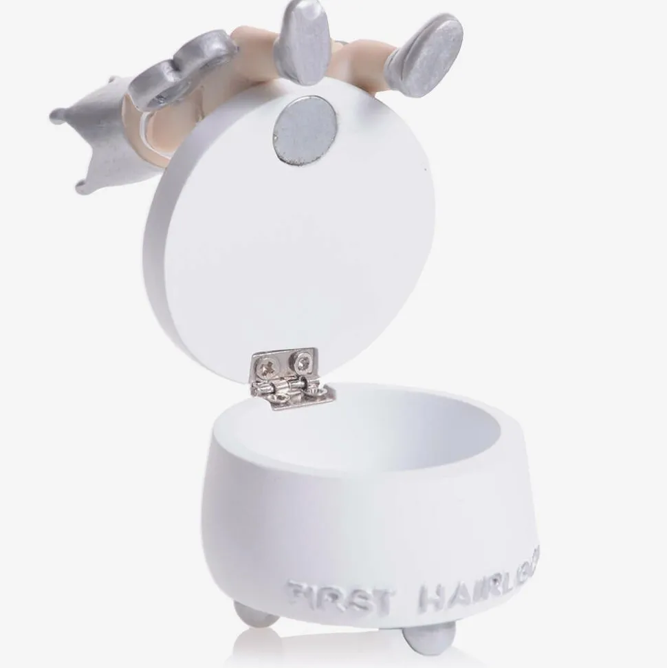 White Hairlock Keepsake Box (9cm)