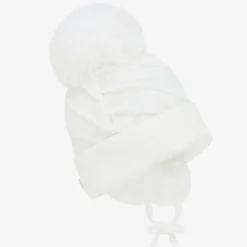 White Jim Giant Pom-Pom Hat